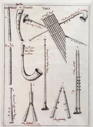 Fúvós hangszerek oldal a "The Three Types of Musical Instruments" című filmből, Francesco Bianchini régi hangszereiről szól