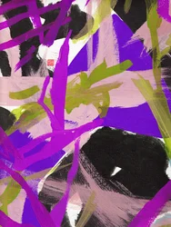 Zen Purple Floral, 2023 (akril, vászon)