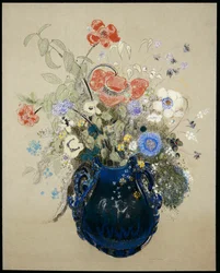 Egy váza kék virágokkal, 1905-2008 körül