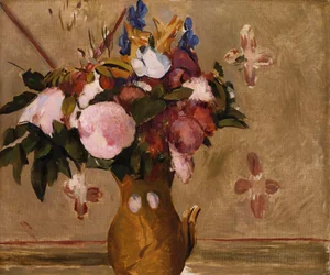 Virágok vázában, másolat Cezanne festménye után, 1886 körül