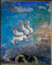 Apollo szekér festmény pasztell d