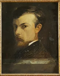 A művész portréja (festmény fára)