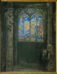 Üvegfestmény ablak (gouache)