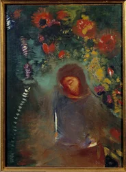 Az ima Odilon Redon (1840-1916) festménye 1893 V. 0,32x0,24 m Bordeaux, Szépművészeti Múzeum