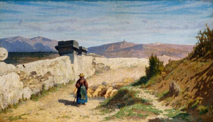 Pecoraia (pásztorlány) (olaj, vászon)