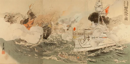 Kínai-japán háború: a japán haditengerészet győzelme Takushan mellett