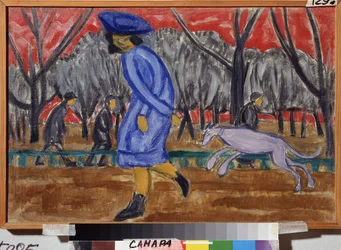 Sir le boulevard. Peinture de Olga Vladimirovna Rozanova (1886-1918), huile uram