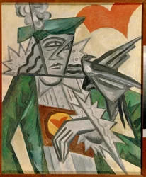 Szívek Jack - Olga Vladimirovna Rozanova (1886-1918) festménye, olaj, vászon (78,5x64,5 cm)