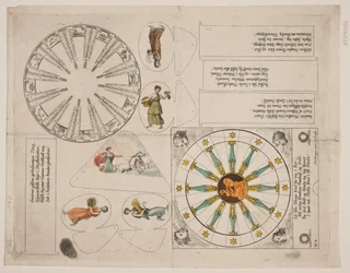 Illusztráció tábla almanach körrel és öt verssel