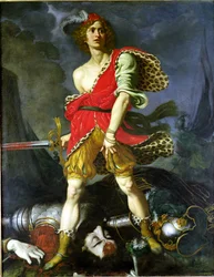 Dávid és Góliát (olaj, vászon)