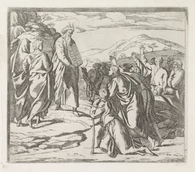 Mózes megmutatja a törvény táblázatait Festmények Raphael loggiájában (sorozat címe)