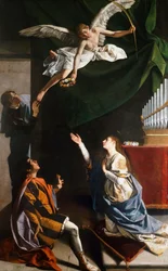 A szent vértanúk Cecilia, Valerian és Tiburtius, 1606-1607.