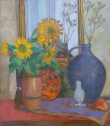 Napraforgó Matisse-tállal
