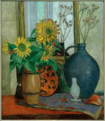 Napraforgók Matisse-tállal