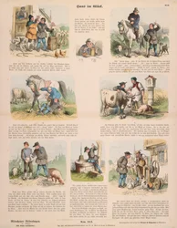 Hans a szerencsében (a Grimm testvérek után), Gustav Weise, Stuttgart, 1860.