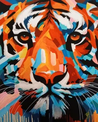 Színes absztrakt tigris