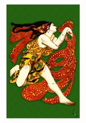 Dinamikus art deco táncosnő