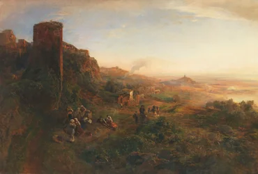 Oswald Achenbach Esti hangulat az Alban-hegységben
