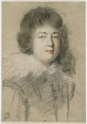 Egy serdülő fiú portréja, 1621 (piros, fekete és fehér kréta, kifakult barna fektetett papíron)