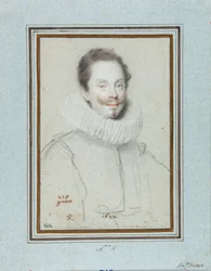 Paris Pinelli márki portréja (17. század) Ottavio Leoni (1578-1630) rajza 17. századi Genes, Musei di Strada Nuova, Fondo Disegni, inv 2414