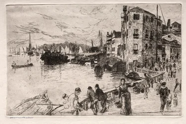 Velencei rézkarcok: Castello Quarters, Riva, XIX.