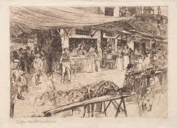 Régi piac, Firenze, 19-20. század.