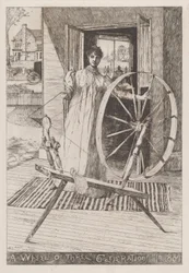 A forgó keréknél, c. 1884.