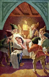 Hófehérke és a hét törpe, 1900 körül (illusztráció)