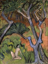 Erdei táj aktfigurával, 1924