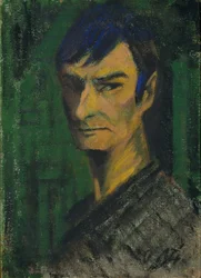 Önarckép, 1921 körüli (tempera, vászon)