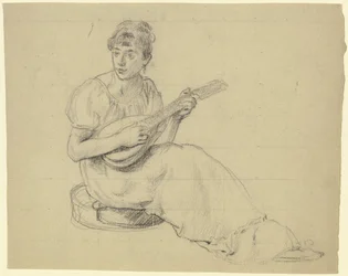 Mandolinon játszó nő