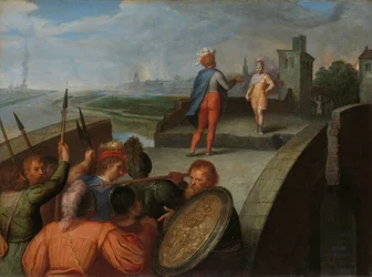 The Peace Negotiations between Julius Civilis and the Roman General Cerialis Peace Negotiations between Claudius Civilis and Cerealis one of a series of twelve on the Insurrection of the Batavians against the Romans    1395324   hu       hungarian Successf