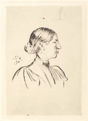 Anna Ancher portréja, profil