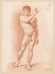 Álló férfi akt, elölről nézve (1. díj 1815)