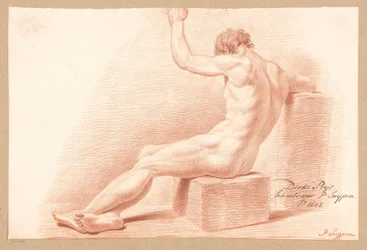 Ülő férfi akt, hátulról nézve (3. díj 1807)