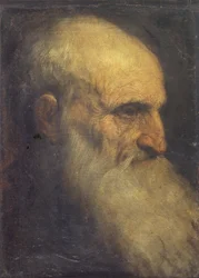 Férfi feje (elöl), 1588-90 körül (olaj, vászonlap)