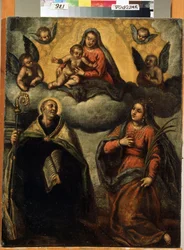 Szűz és gyermek a szentekkel. Jacopo Palma il Giovane festménye (A fiatalok