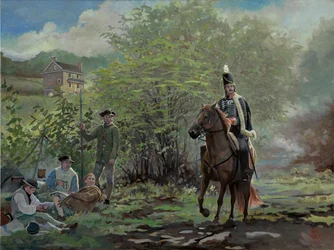 Pulaski a brandywine-i csatában, 2018 (olaj, vászon)