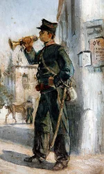 Katonai egyenruha, 5 darabos gyűjtemény (olaj a fedélzeten) (lásd még: 349159-60 és 349162-63)