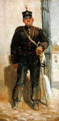 Katonai egyenruhák, 5 darabos gyűjtemény (olaj, tábla) (lásd még 349159-61 & 349163)