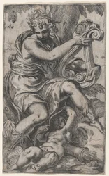 Cupido és Apollo lírával, kb. 1568., kb. 1568.