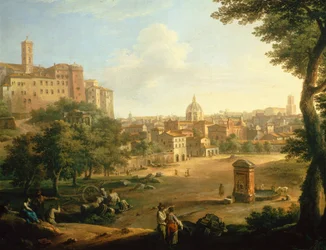 A szarvasmarha mező (Il Campo Vaccino) Rómában, Paolo Monaldi (1720-1799), Olaszország