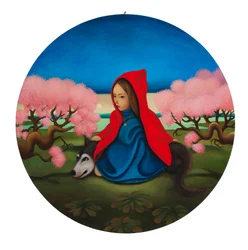 Le Petit Chaperon Rouge, 2019 (olaj, fapanel)