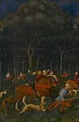 Vadászat az erdőben, kb. 1465-70