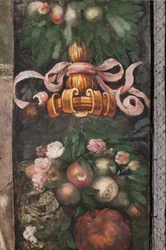 Dekorációs részlet virágokkal és gyümölccsel, 1523 körül (freskó)