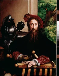 Galeazzo Sanvitale, Fontanellato hercegének, Paola Gonzaga férjének portréja, 1524