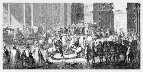 A nagykövet fogadása Versailles-ban, 1885.