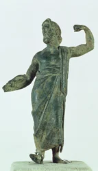 Shami alak, valószínűleg Zeusz vagy Poszeidón, Nehavand (Laodicea) város romos templomából került elő, Iránban (bronz)