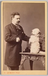 Portré egy emberről és a kutyájáról, c. 1880.