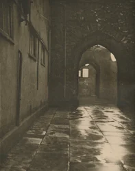 Archway to the Abbots Court at Westminster Abbey, 1935.